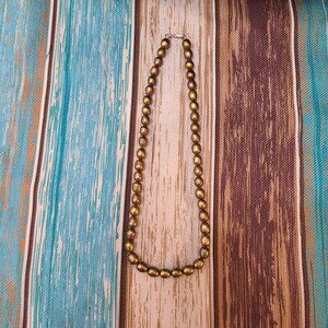 Chocolate Brown Freshwater Cultured Rice Pearl Strand Necklace 18 Inches